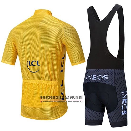 Abbigliamento INEOS 2020 Manica Corta e Pantaloncino Con Bretelle Giallo Nero - Clicca l'immagine per chiudere